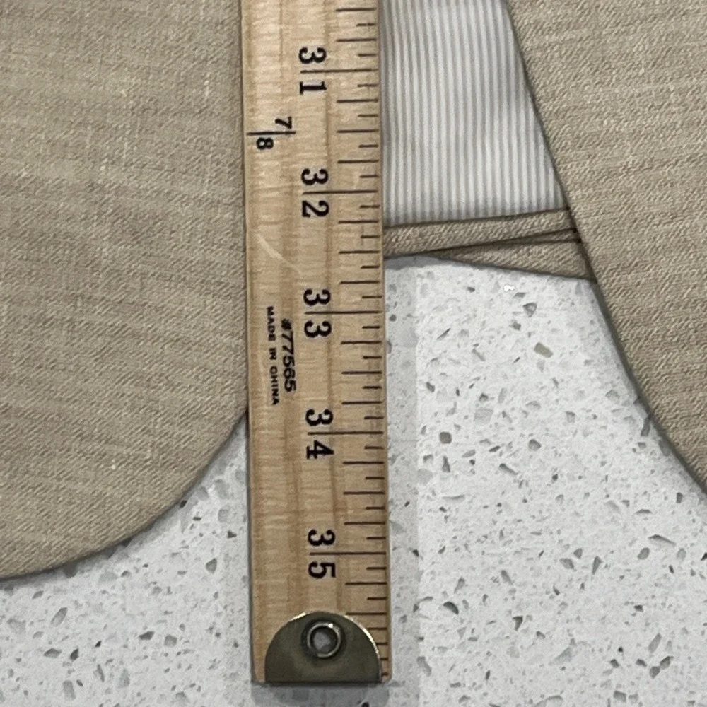 Jos A Bank Tropical Blend Blazer 44L Long Tan Linen Wool Blend Tailored Fit